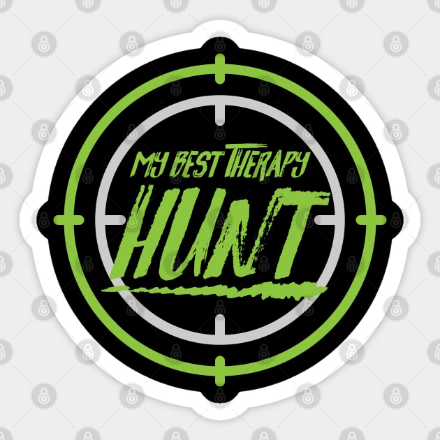 Hunt Therapy Sticker by CTShirts